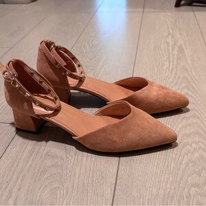 Elegant Pink Women's Block Heel Shoes